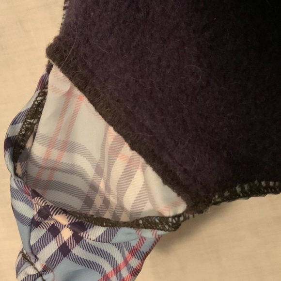 Daba Doo: Blue-Berrie Plaid Fleece-Lined Water Repellant Dog Coat(8”Back/3”Leg) - Picture 3 of 3